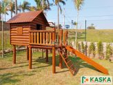 Playground Infantil em Madeira - Ref. 389 - Cabana Alpina
