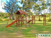 Playground Infantil em Madeira - Ref. 381 - Casa do Tarzan Aventura - Kaska